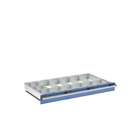 43020774 Bott Polypropylene, Recycled Plastic Storage Rack, 750mm x 1050mm x 100mm, Light Grey