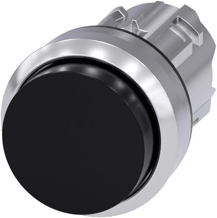 3SU1050-0BB10-0AA0 Siemens SIRIUS ACT 3SU10 Series Black Momentary Push Button, 22mm Cutout, IP66, IP67, IP69K