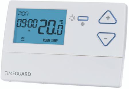 TRT035N Timeguard 7 Day Programable Digital Room Thermostat with Frost Protection Programable Thermostats, 3A, 230 V ac, 0