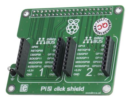 MIKROE-1879 MikroElektronika Pi 2 click Shield for Raspberry Pi