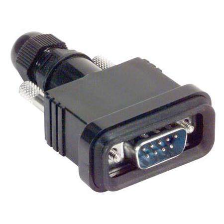 WPDB9P-KIT L-Com WPD Series Plastic D Sub Backshell, 9 Way, Strain Relief