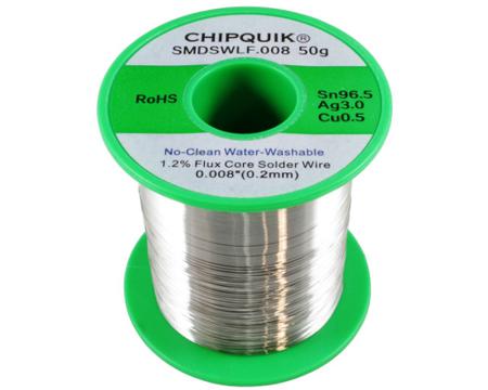 SMDSWLF.008 50g CHIPQUIK Wire, 0.2mm Solder, 217-220°C Melting Point