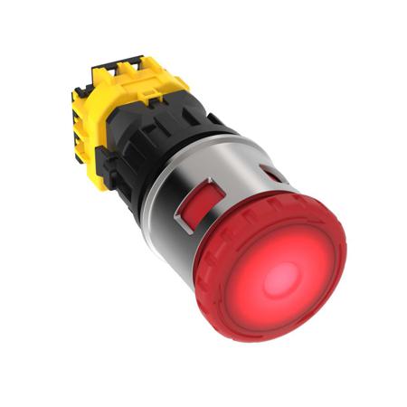 SSA-EB1ML1P-13 Banner SSA-EB Series Push to Shut Off, Turn Release Illuminated Emergency Stop Push Button, Panel Mount, 30mm Cutout, 3