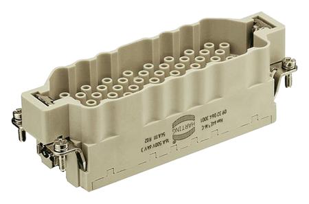 09322643001 HARTING Heavy Duty Power Connector Insert, 16A, Male, Han EEE HMC Series, 64 Contacts
