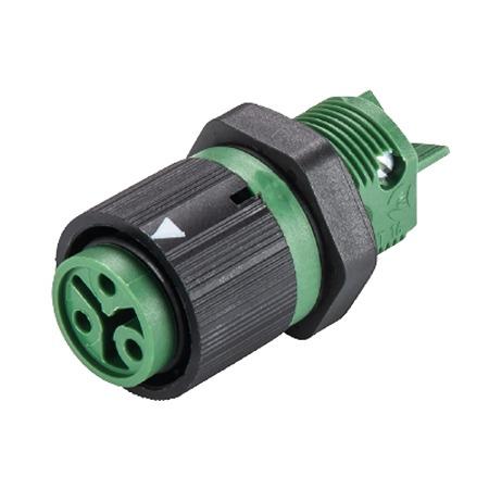 46-031-5055-7 Wieland RST MINI Series Connector, 3-Pole, Female, 3-Way, Push-In, 16A, IP66, IP68, IP69