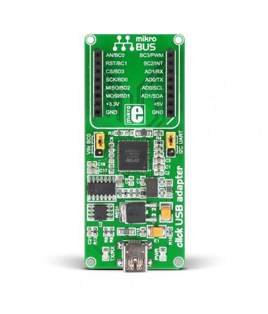 MIKROE-1433 MikroElektronika , Click USB Adapter Interface Board for MikroElektronika Click Boards & PC for FT2232HQ