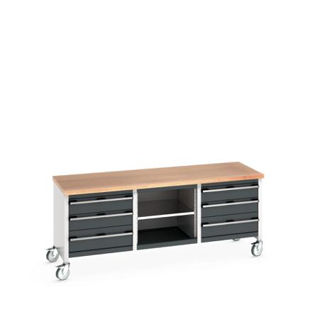 41002130-19V Bott 41002130.19V Portable Sheet Steel Workbench, 840mm x 750mm x 2000mm