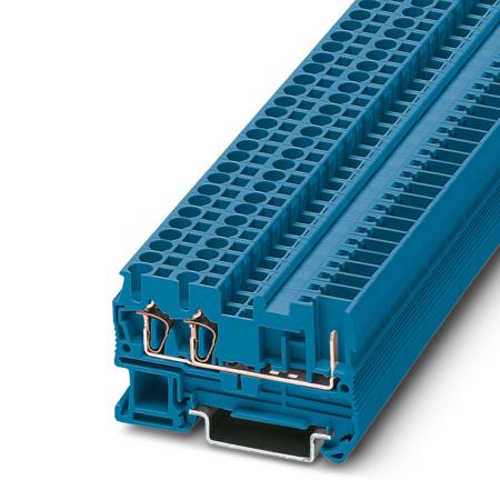 3042104 Phoenix Contact  5-TWIN/ 1P BU, ST 2 Series Blue, 4mm², Plug In Termination