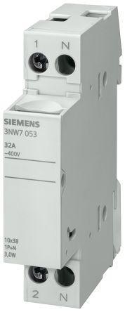 3NW7053 Siemens 32A Rail Mount Fuse Holder for 10 x 38mm Fuse, 2P, 690V