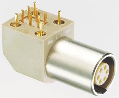 EPG.1B.306.HLN LEMO Circular Connector, 6 Contacts, Panel, 12.6 mm Connector, Socket, Female, IP50, 1B Series