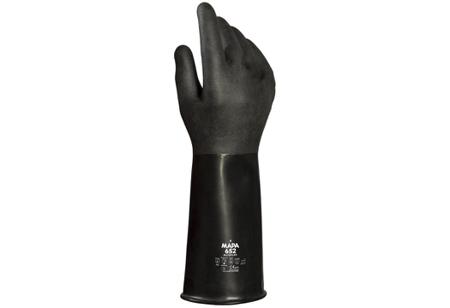 34652017 Mapa Butoflex 652 Black Butyl Anti-Static Work Gloves, Size 7, Butyl Coating