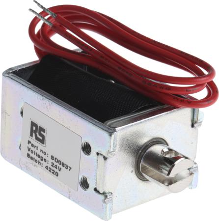 SD0837 24V Solentec Limited Linear Solenoid, 24 V dc, 37 x 20 x 26 mm