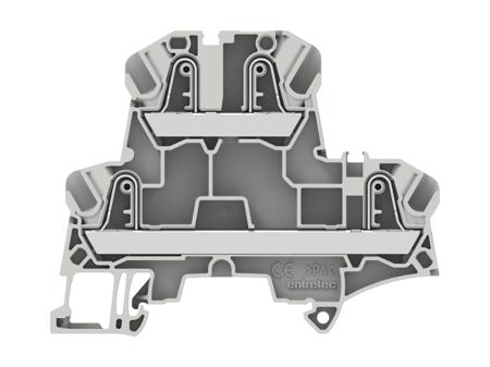 1SNK706210R0000 Entrelec ENTRELEC SNK Series Terminal Block, 4mm², 2-Level, Push In Termination