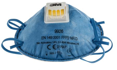 3M-Aura-9926 3M Aura™ Specialty 9926 Disposable Face Mask, FFP2 NR D, Valved