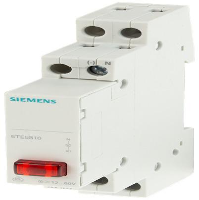 5TE5810 Siemens, , Panel Red LED Pilot Light, IP20, Rectangular, 12 → 60V ac
