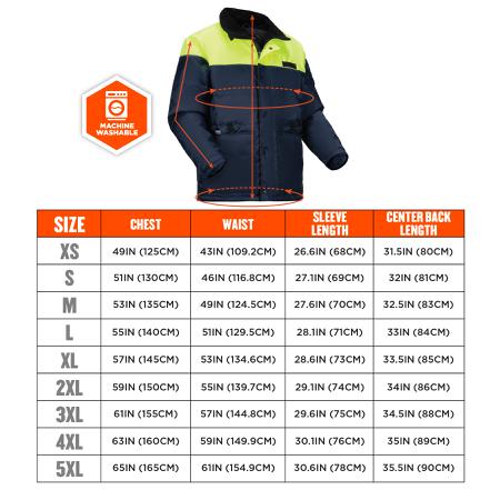 41253 Ergodyne Thermal Clothing Navy, Warm, Waterproof Jacket, M