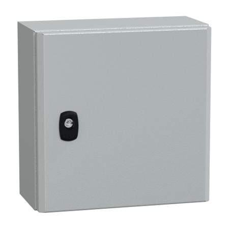 NSYS3D3315P Schneider Electric PanelSeT S3D Series Steel Wall Box, IP66, 300 mm x 300 mm x 150mm
