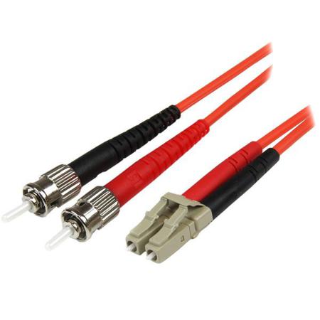 50FIBLCST1 StarTech.com LC to ST Duplex Multi Mode OM2 Fibre Optic Cable, 50/125μm, Orange, 1m