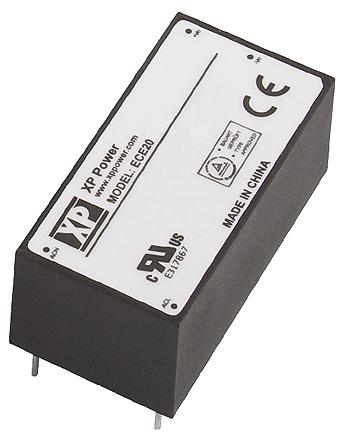ECE20US15 XP Power Switching Power Supply, , 15V dc, 1.33A, 20W, 1 Output, 120 → 370 V dc, 85 → 264 V ac