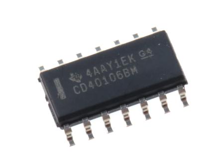 CD40106BM96 Texas Instruments  Hex Schmitt Trigger Inverter, 14-Pin SOIC