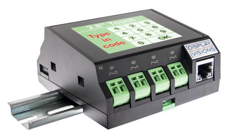 EA PLCC28-D8I4R4AR Display Visions EA PLC Series PLC CPU for Use with Control Cabinet, 24 V Supply, Relay Output, 12-Input, Analog,