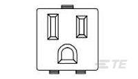 1-208979-0 TE Connectivity Mains Connector, 15A Grey, Panel Mount Nylon Faston