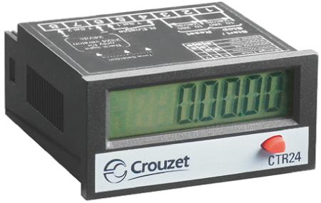 87622161 Crouzet CTR24 Counter, 8 Digit LCD, 4 → 30 V dc
