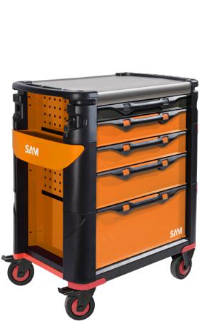 415HO SAM 5 Drawer Stainless Steel Wheeled