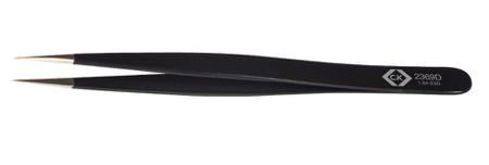 T2369D CK 120 mm, Stainless Steel, Fine, Straight, ESD Tweezer
