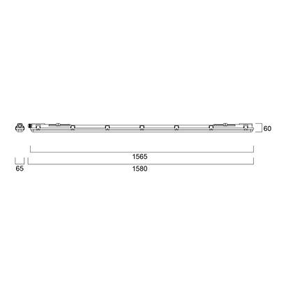90076 Sylvania 36 W LED Batten Light, 240 V LED Batten, 1.58 m Long, IP65