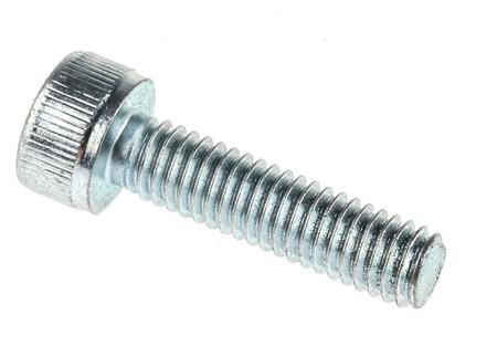 483-8225 RS PRO Bright Zinc Plated Steel Hex Socket Cap Screw, DIN 912, M4 x 16mm