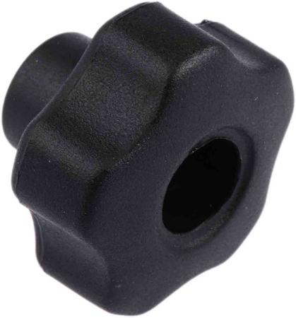 702-7677 RS PRO Black Multiple Lobes Clamping Knob, M8, Threaded Through Hole