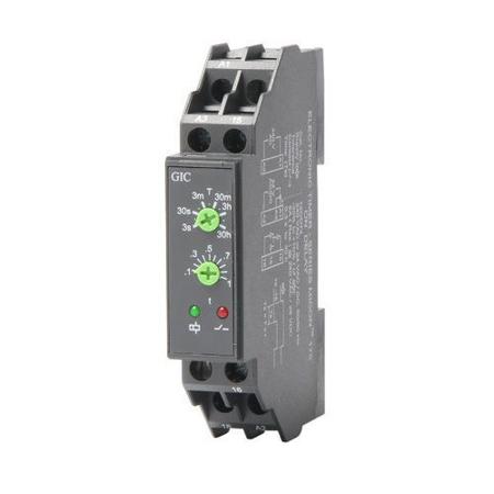 12ODT4 GIC Micon 175 Series Series DIN Rail Mount Timer Relay, 240V ac, SPDT
