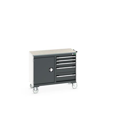 41006008-19V Bott 1 Door, 5 Drawer Sheet Steel Floor Standing Storage Cabinet, 1050 X 525 X 890mm