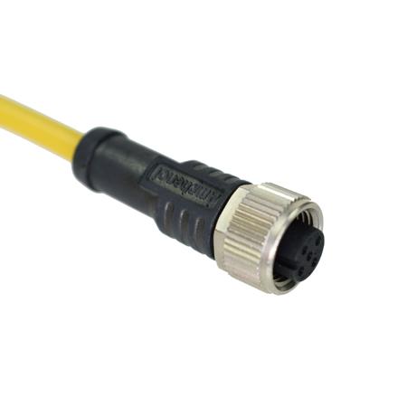 M12A-17BFFM-SL8B01 Amphenol Industrial Female 17 way M12 to Free End Sensor Actuator Cable, 1 m