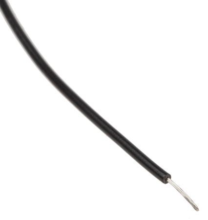 884-0869 RS PRO Black 0.13mm² Hook Up Wire, 26 AWG, 7/0.16 mm, 100m, PVC Insulation