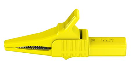 66-9755-24 HCK Crocodile Clip, Brass Contact, 32A, Yellow