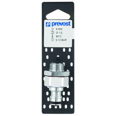 ELP-096153P PREVOST Male Pneumatic Quick Connect Coupling, G 1/2 Male Male Thread