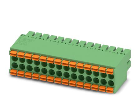 1790221 Phoenix Contact, 3.5mm Pitch, DFMC 1.5/14-ST-3.5, 28 Way, Pluggable Terminal Block, Plug, Cable Mount, Spring Cage