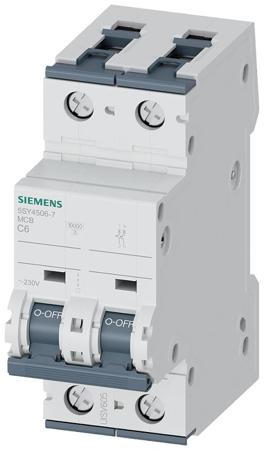 5SY4506-7 Sentron 5SY4 MCB Mini Circuit Breaker, 1 + N, 6 A, 10 kA, Curve C