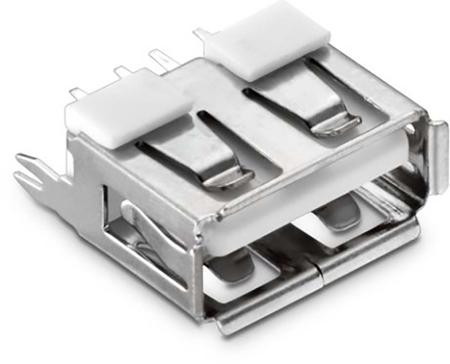 614004185023 Wurth Elektronik Vertical, Through Hole, Socket- Single Port Type A USB Connector