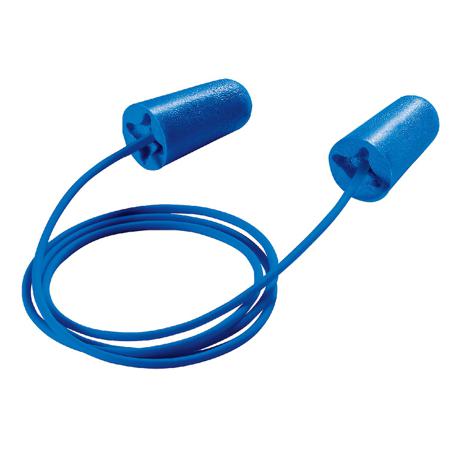 2112011 Uvex Blue Disposable Corded Ear Plugs, 37dB Rated, Metal Detectable, 100 Pairs