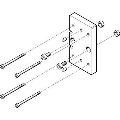 HAPG-85 Festo Adapter , For Use With Pneumatic Grippers