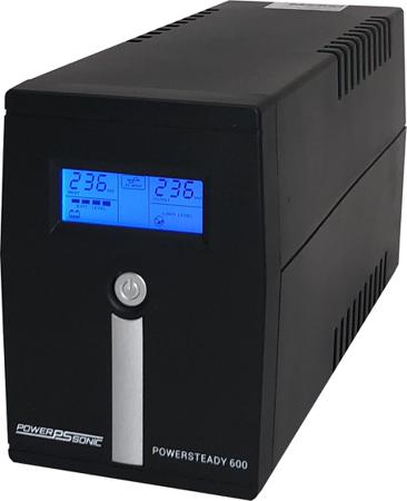 PowerSteady-600 Power Sonic 110/120 V ac, 220 → 240 V ac Input Surface Mount UPS, 600VA (600VA), PowerSteady 600