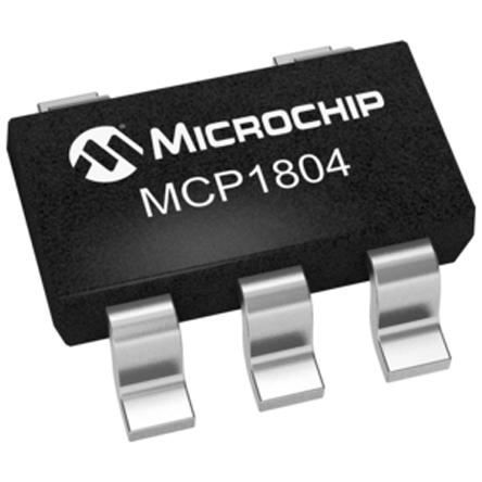 MCP1804T-5002I-OT Microchip MCP1804T-5002I/OT, LDO Regulator, 150mA, 5 V, ±2%, 2 → 28 Vin 5-Pin, SOT-23