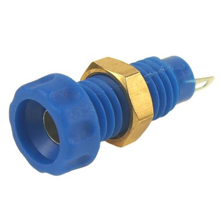 558-854 RS PRO Blue Female Banana Connectors, 4 mm Connector, Screw Termination, 10A, 60V dc, Nickel Plating
