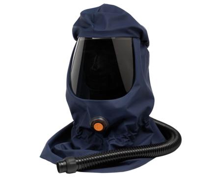 H06-0412 Sundstrom  Blue CA, Polyester, PVC Protective Hood, Resistant to Chemical