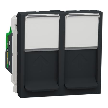 NU342654 Schneider Electric Anthracite, 2 Gang, New Unica