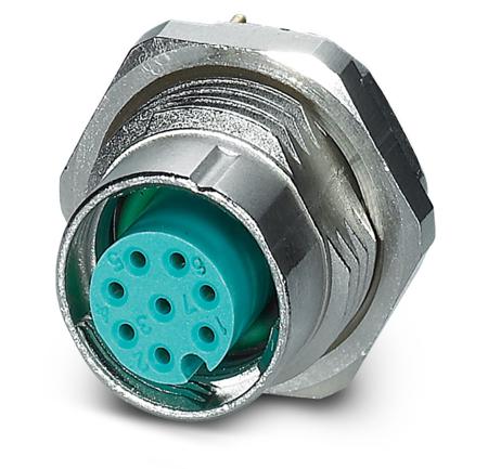 1456543 Phoenix Contact Circular Connector, 8 Contacts, Rear, M12 Connector, Socket, Female, IP65, IP67