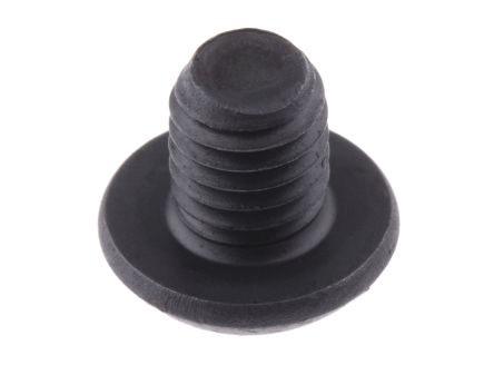 193-3411 RS PRO Black, Self-Colour Steel Hex Socket Button Screw, ISO 7380, M12 x 25mm